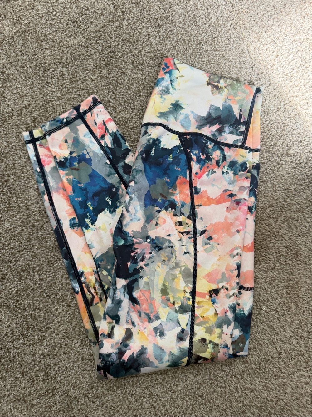 Sweaty Betty Multicolor Abstract Floral Leggings